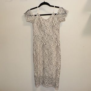 Off-shoulder lace dress